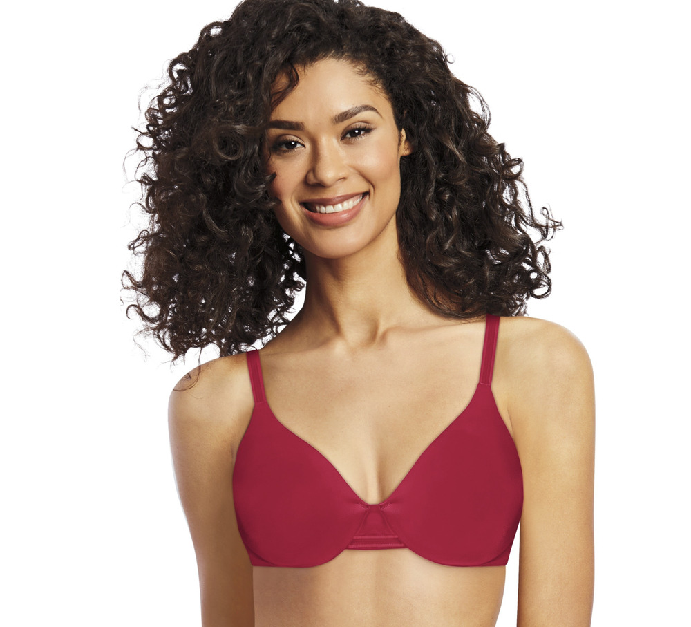 Bali Women One Smooth U Concealing and Shaping Bra Scarlet Berry Size 36D